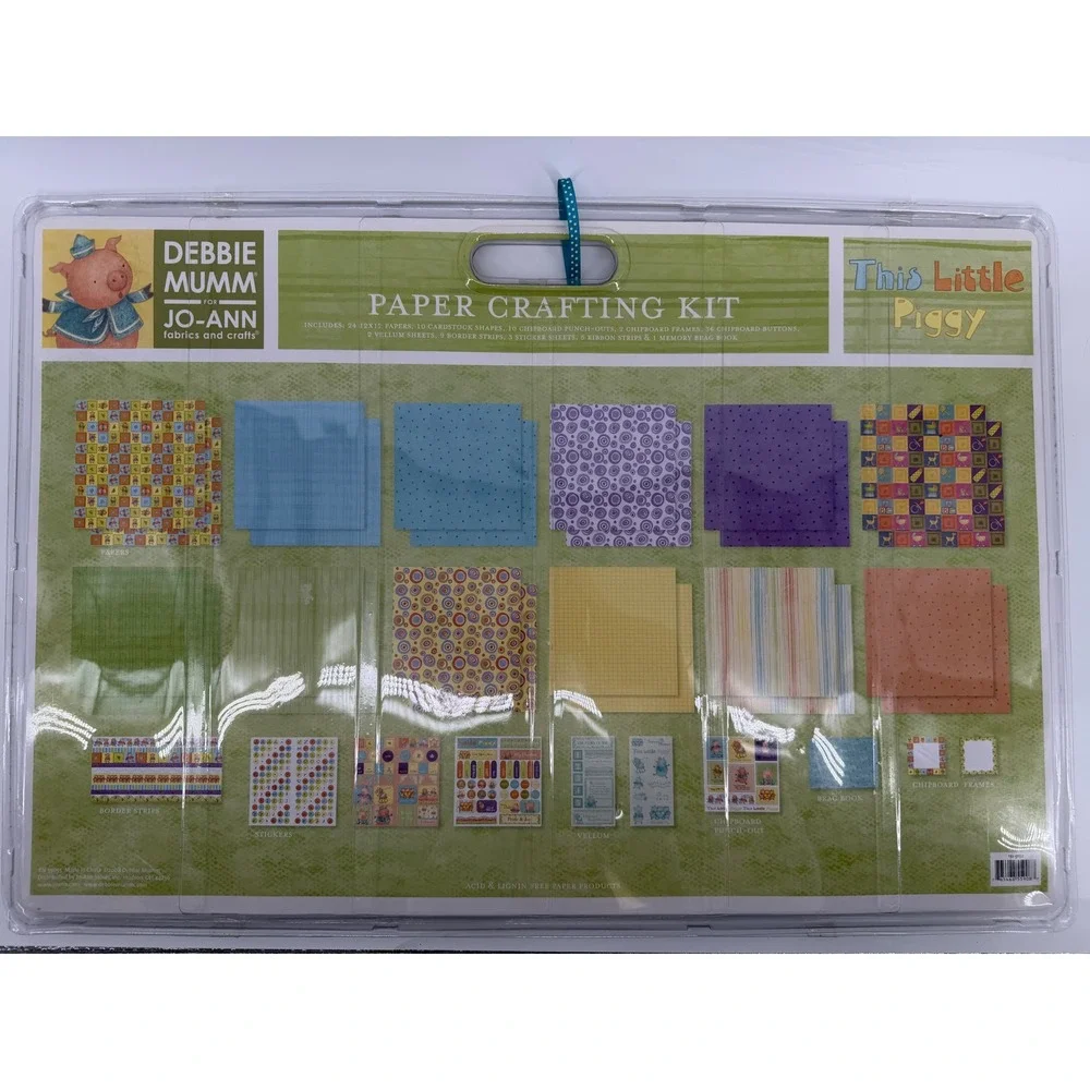 Debbie Mumm Jo-Ann This Little Piggy Paper Crafting Kit Scrapbook 12x12 RARE New